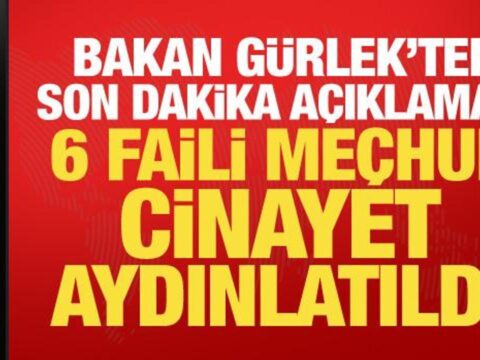 Faili mechul dosyalarda kritik gelisme bakan gurlek duyurdu 6 cinayet cozuldu hjZBMUwM